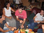 La veille du d�part, soir�e en famille